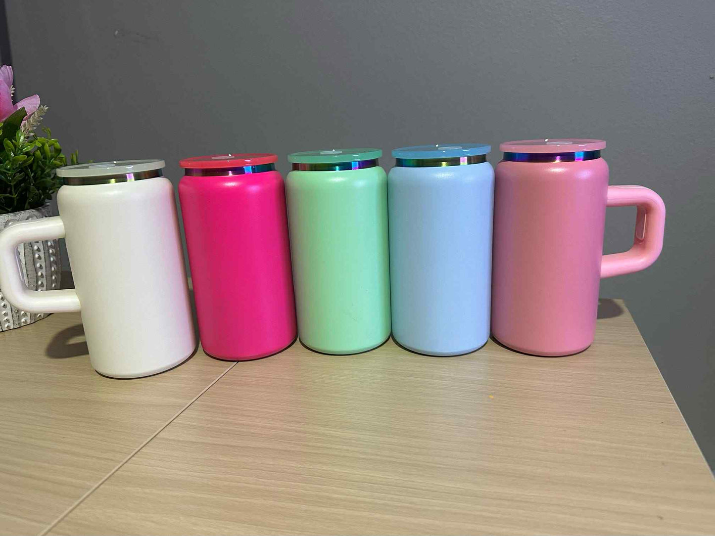 16oz Stainless Steel Tumbler with Handle