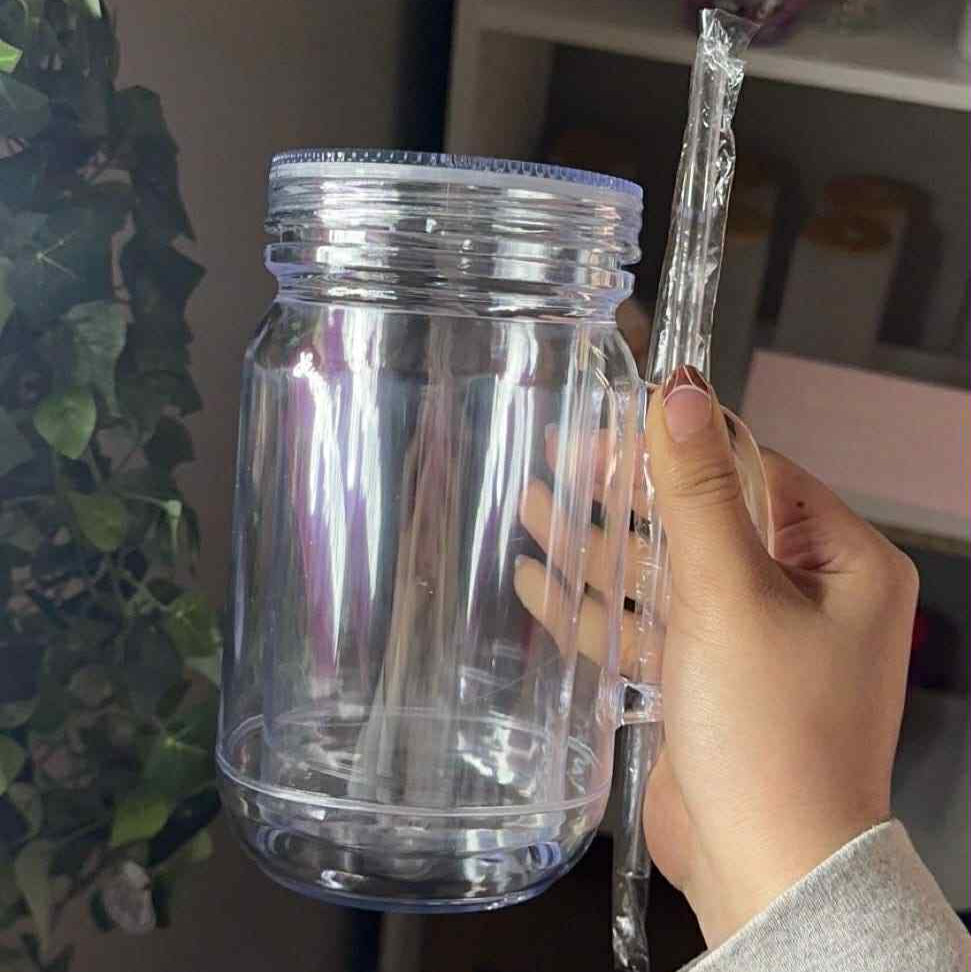 Mason Jug Snowglobe Tumbler