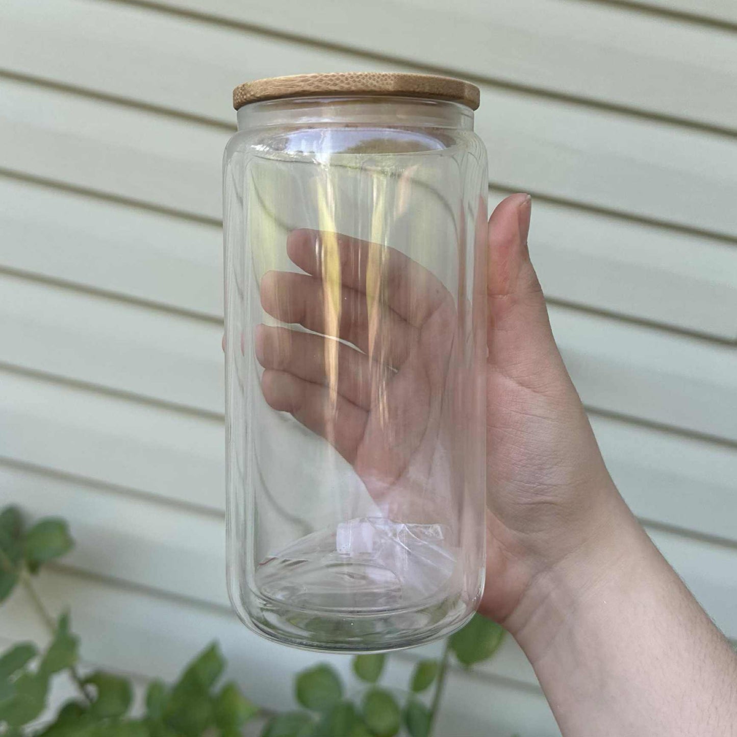 16oz Glass Snowglobe Tumbler